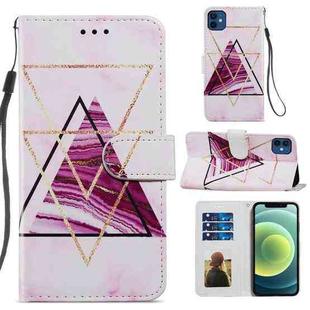 For iPhone 12 mini Painted Pattern Horizontal Flip Leather Case with Holder & Card Slots & Photo Frame (Three-color Marble)