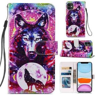 Painted Pattern Horizontal Flip Leather Case with Holder & Card Slots & Photo Frame For iPhone 11(Wolf Totem)