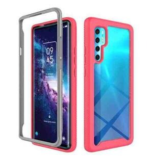 For TCL 20 Pro 5G Starry Sky Solid Color Series Shockproof PC + TPU Case (Rose Red)