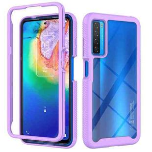 For TCL 20s Starry Sky Solid Color Series Shockproof PC + TPU Case (Purple)