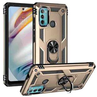 For Motorola Moto G60 / G40 Fusion Shockproof TPU + PC Protective Case with 360 Degree Rotating Holder(Gold)