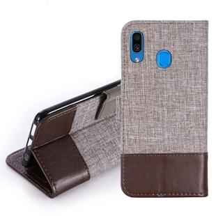 For Galaxy A30 MUXMA MX102 Horizontal Flip Canvas Leather Case with Stand & Card Slot & Wallet Function(Brown)