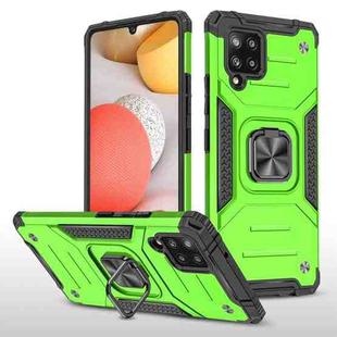 For Samsung Galaxy A42 5G Magnetic Armor Shockproof TPU + PC Case with Metal Ring Holder(Green)