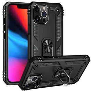 For iPhone 13 Pro Shockproof TPU + PC Protective Case with 360 Degree Rotating Holder (Black)