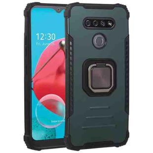 For LG K51 / K31/ Aristro5 Fierce Warrior Series Armor All-inclusive Shockproof Aluminum Alloy + TPU Protective Case with Ring Holder(Green)