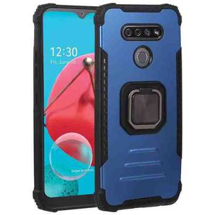 For LG K51 / K31/ Aristro5 Fierce Warrior Series Armor All-inclusive Shockproof Aluminum Alloy + TPU Protective Case with Ring Holder(Blue)