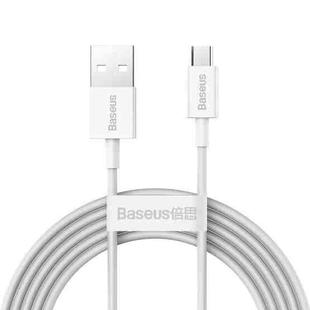 Baseus CAMYS-A02 2A USB to Micro USB Superior Series Fast Charging Data Cable, Cable Length:2m(White)