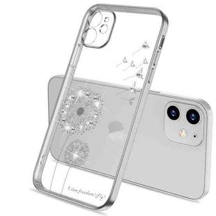 For iPhone 12 Pro Ultra-thin Electroplating Dandelion Pattern Protective Case(Silver)