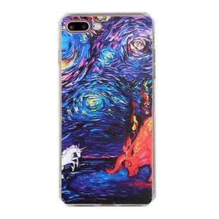 Oil Painting Pattern TPU Shockproof Case For iPhone 8 Plus / 7 Plus(Starry Sky)