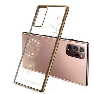 For Samsung Galaxy Note20 Ultra-thin Electroplating Dandelion Pattern Protective Case(Gold)