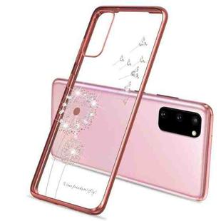 For Samsung Galaxy S20+ Ultra-thin Electroplating Dandelion Pattern Protective Case(Rose Gold)