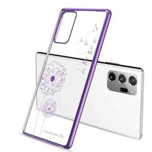 For Samsung Galaxy Note20 Ultra Ultra-thin Electroplating Dandelion Pattern Protective Case(Purple)