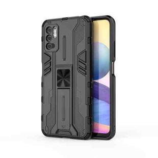 For Xiaomi Redmi Note 10 5G Supersonic PC + TPU Shock-proof Protective Case with Holder(Black)