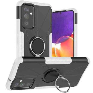 For Samsung Galaxy A82 5G Machine Armor Bear Shockproof PC + TPU Protective Case with Ring Holder(White)