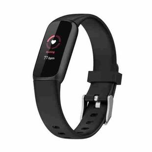 For Fitbit Luxe Silicone Watch Band, Size: L(Black)