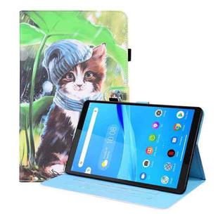 For Lenovo Tab M8 FHD TB-8505F / TB-8705X 8.0 inch Animal Pattern Horizontal Flip Leather Case with Holder & Card Slots & Photo Frame(Bib Kitten)