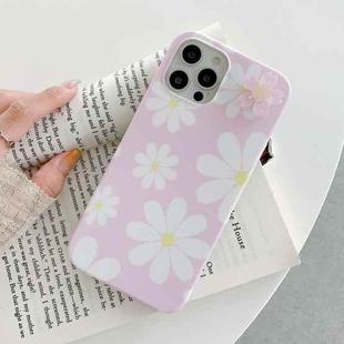 For iPhone 12 mini Rotating Flower Floral Pattern Soft TPU Protective Case (Purple)