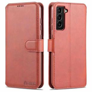 For Samsung Galaxy S21 FE 5G AZNS Calf Texture Horizontal Flip Leather Case with Holder & Card Slots & Wallet & Photo Frame(Brown)