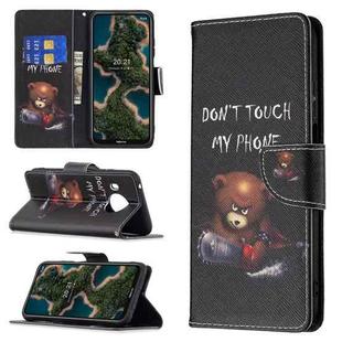 For Nokia X10 / X20 Colored Drawing Pattern Horizontal Flip Leather Case with Holder & Card Slots & Wallet(Bear)