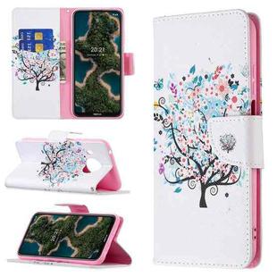 For Nokia X10 / X20 Colored Drawing Pattern Horizontal Flip Leather Case with Holder & Card Slots & Wallet(Tree)