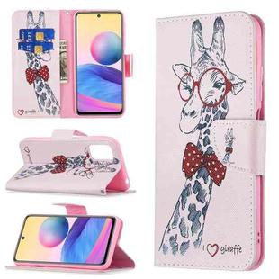 For Xiaomi Poco M3 Pro / Redmi Note 10 5G Colored Drawing Pattern Horizontal Flip Leather Case with Holder & Card Slots & Wallet(Deer)