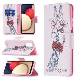 For Samsung Galaxy A03s 164mm Colored Drawing Pattern Horizontal Flip Leather Case with Holder & Card Slots & Wallet(Deer)