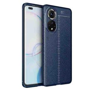 For Honor 50 Pro Litchi Texture TPU Shockproof Case(Navy Blue)