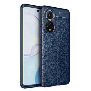 For Honor 50 Litchi Texture TPU Shockproof Case(Navy Blue)