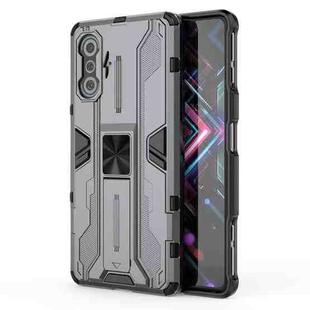 For Xiaomi Redmi K40 Gaming Supersonic PC + TPU Shock-proof Protective Case with Holder(Gray)