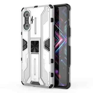 For Xiaomi Redmi K40 Gaming Supersonic PC + TPU Shock-proof Protective Case with Holder(Silver)