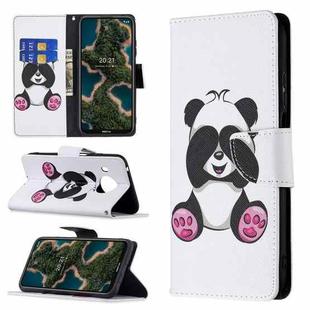 For Nokia X10 / X20 Colored Drawing Pattern Horizontal Flip Leather Case with Holder & Card Slots & Wallet(Panda)