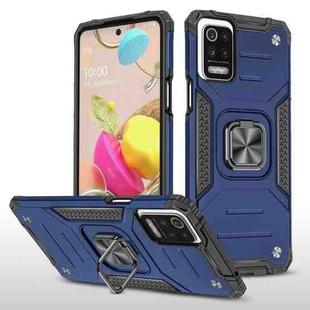 For LG K52 Magnetic Armor Shockproof TPU + PC Case with Metal Ring Holder(Blue)