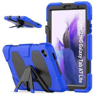 For Samsung Galaxy A7 Lite 8.7 2021 T220 / T225 Shockproof Colorful Silicon + PC Protective Case with Holder & Pen Slot(Blue)