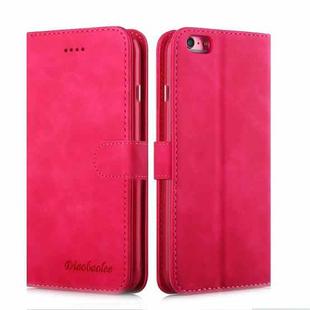 For iPhone 6 Plus / 6s Plus Diaobaolee Pure Fresh Texture Horizontal Flip Leather Case, with Holder & Card Slot & Wallet & Photo Frame(Red)