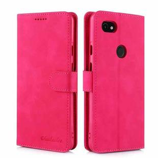 For Google Pixel 3a Diaobaolee Pure Fresh Texture Horizontal Flip Leather Case, with Holder & Card Slot & Wallet & Photo Frame(Red)