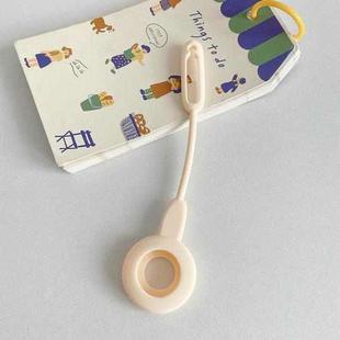 Anti-scratch Shockproof Silicone Protective Cover Case with Hook Loop For AirTag(Beige)