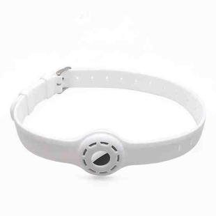 Pet Collar Anti-scratch Shockproof Silicone Protective Cover Case For AirTag(White)