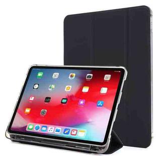 For iPad Pro 12.9 2022 / 2021 Multi-folding Horizontal Flip PU Leather + Shockproof Airbag TPU Tablet Case with Holder & Pen Slot & Wake-up / Sleep Function(Black)