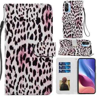 For Xiaomi Redmi K40 / K 40 Pro Painted Pattern Horizontal Flip Leather Case with Holder & Card Slots & Photo Frame(Leopard)