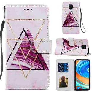 For Xiaomi Redmi Note 9 Pro Painted Pattern Horizontal Flip Leather Case with Holder & Card Slots & Photo Frame(Three-color Marble)