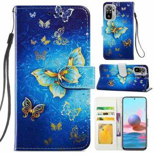 For Xiaomi Redmi Note 10 Painted Pattern Horizontal Flip Leather Case with Holder & Card Slots & Photo Frame(Phnom Penh Butterfly)