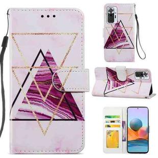 For Xiaomi Redmi Note 10 Pro Painted Pattern Horizontal Flip Leather Case with Holder & Card Slots & Photo Frame(Three-color Marble)