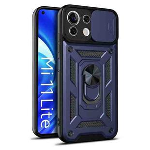 For Xiaomi Mi 11 Lite 5G/4G Sliding Camera Cover Design TPU+PC Protective Case(Blue)