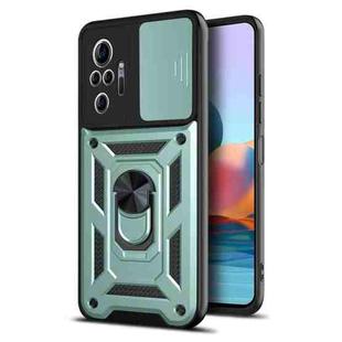 For Xiaomi Redmi Note 10 Pro Sliding Camera Cover Design TPU+PC Protective Case(Dark Green)