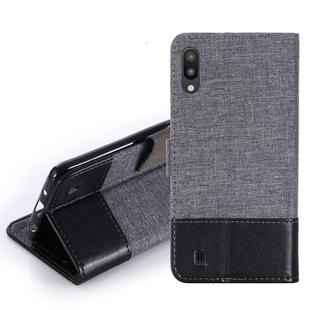 For Galaxy M10 MUXMA MX102 Horizontal Flip Canvas Leather Case with Stand & Card Slot & Wallet Function(Black)