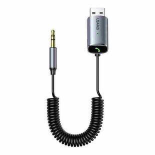 USAMS US-SJ504 USB Aluminum Alloy Car Bluetooth Audio Adapter(Silver Grey)