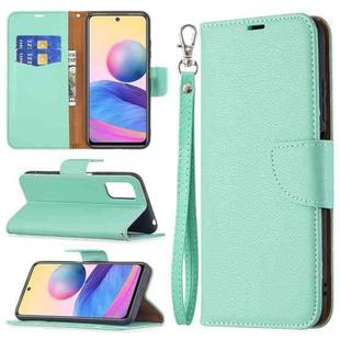 For Xiaomi Poco M3 Pro / Redmi Note 10 5G Litchi Texture Pure Color Horizontal Flip Leather Case with Holder & Card Slots & Wallet & Lanyard(Green)