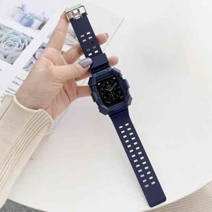 Solid Color Integrated TPU Watch Band For Apple Watch Series 8&7 45mm / SE 2&6&SE&5&4 44mm / 3&2&1 42mm(Blue)