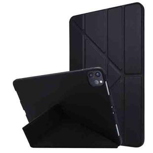 For iPad Pro 11 2022 / 2021 TPU Horizontal Deformation Flip Leather Tablet Case with Holder(Black)