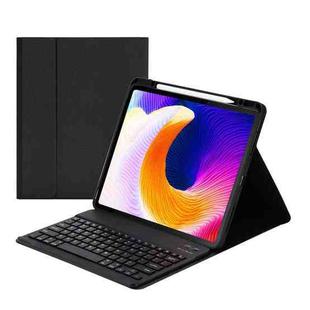 HK132 Detachable Plastic Bluetooth Keyboard Tablet Case with Holder & Pen Slot For iPad Pro 12.9 inch 2021 / 2020 / 2018(Black)